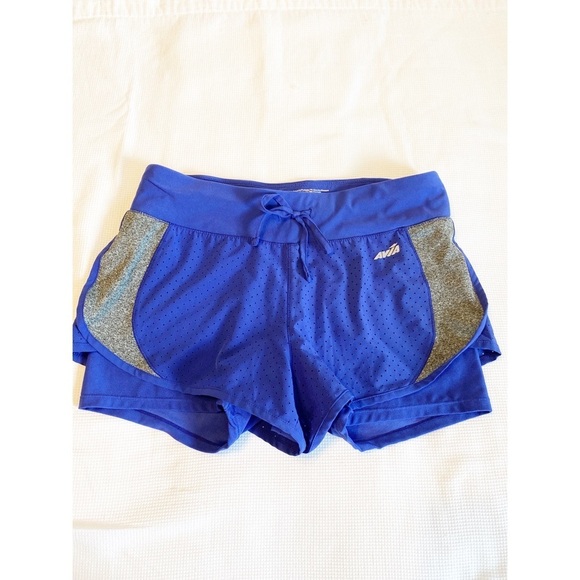 Avia woman athletic shorts size M blue and gray - Picture 1 of 12